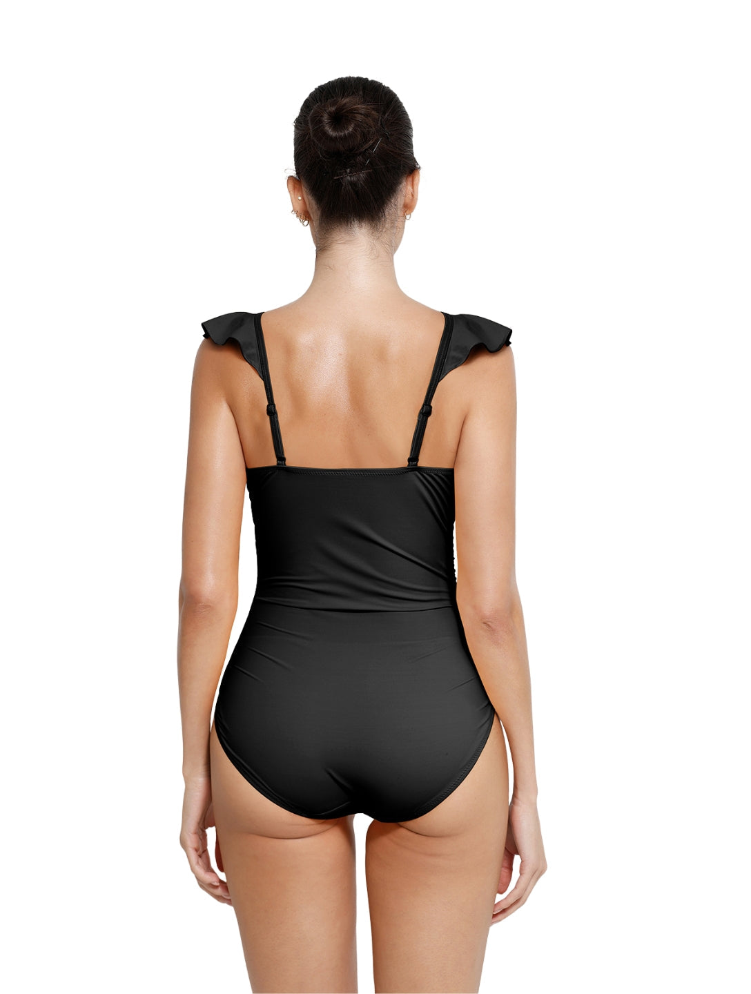 Swimwear met Ruches en V-Hals