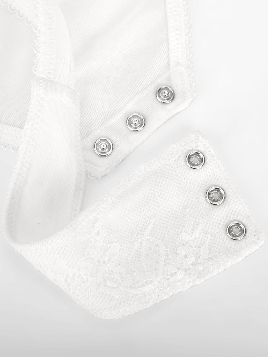 V-hals kanten string bodysuit