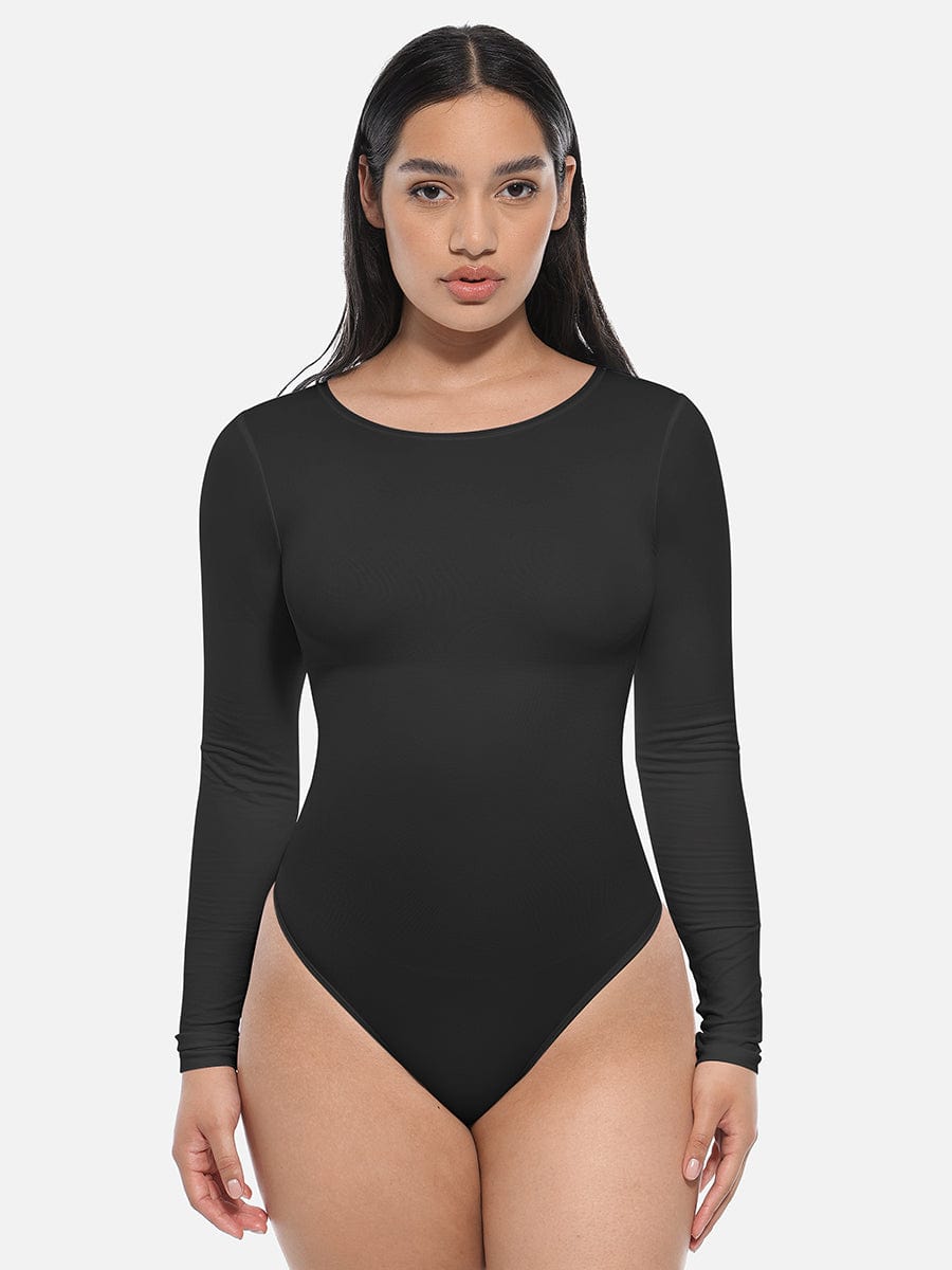 Lange Mouwen String Bodysuit