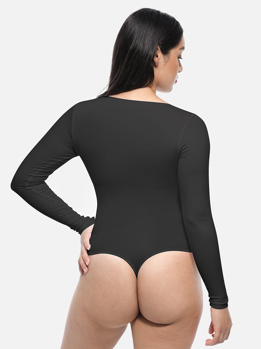 Lange Mouwen String Bodysuit