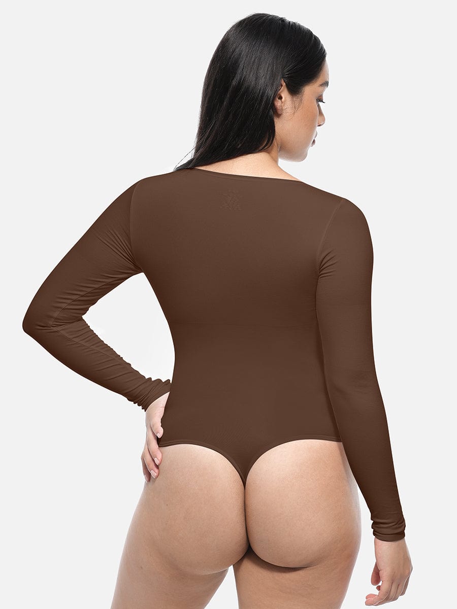 Lange Mouwen String Bodysuit