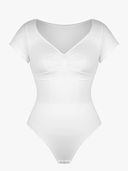 V-hals Sculpting T-shirt Bodysuit