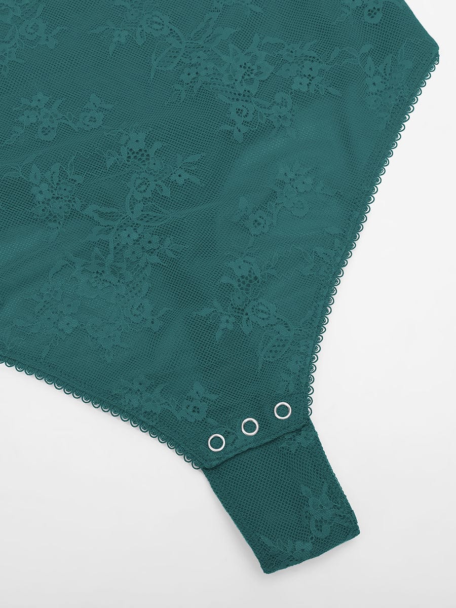 V-hals kanten string bodysuit