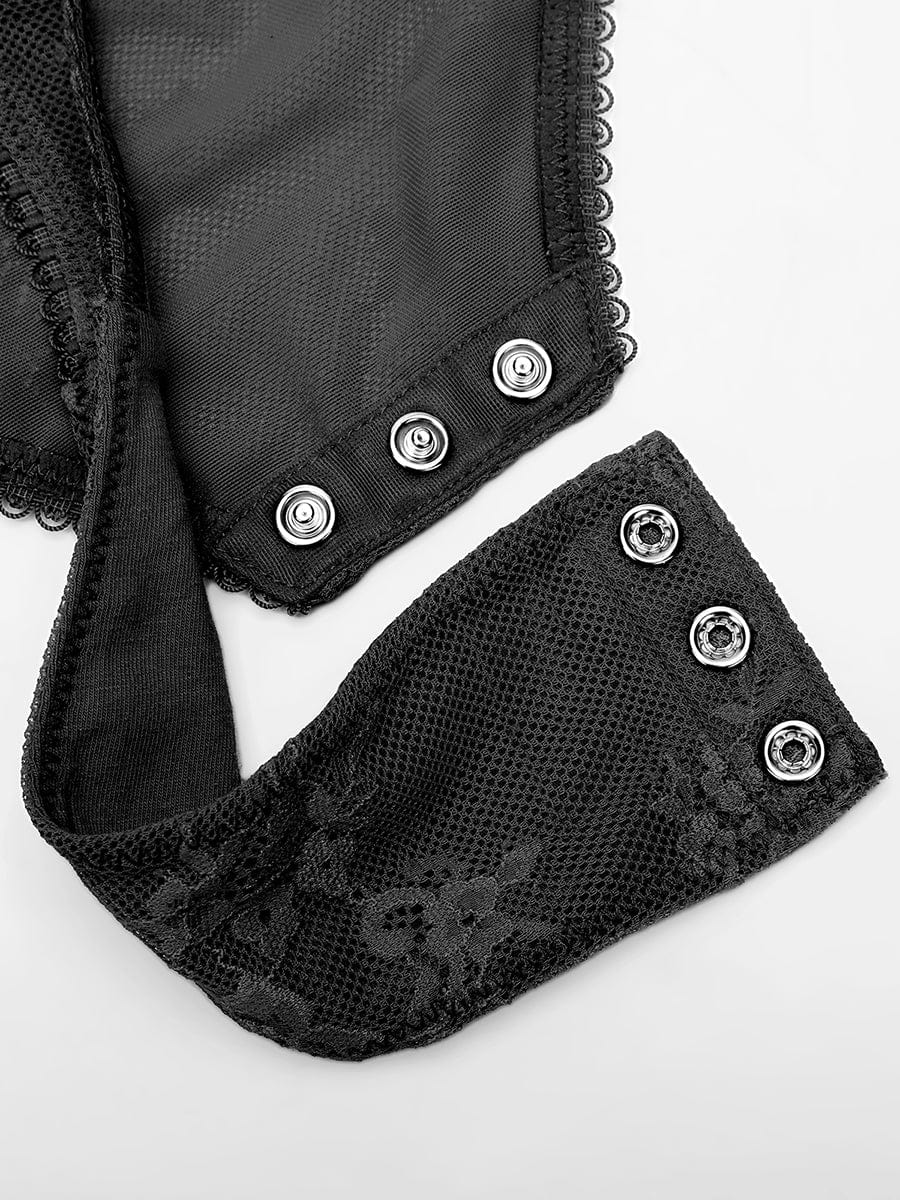 V-hals kanten string bodysuit