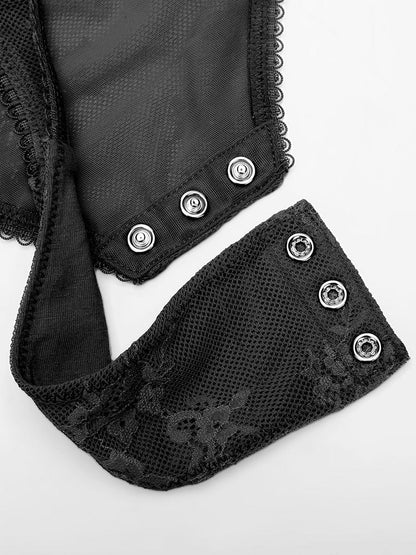 V-hals kanten string bodysuit