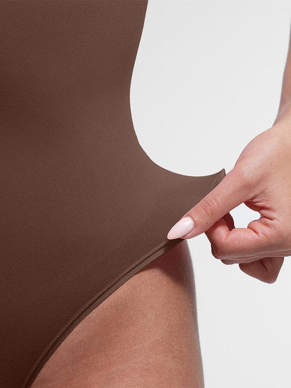 V-hals Sculpting T-shirt Bodysuit