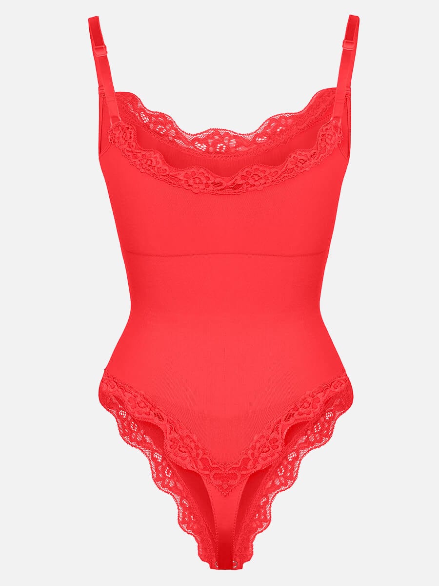 Naadloze Kanten String Bodysuit