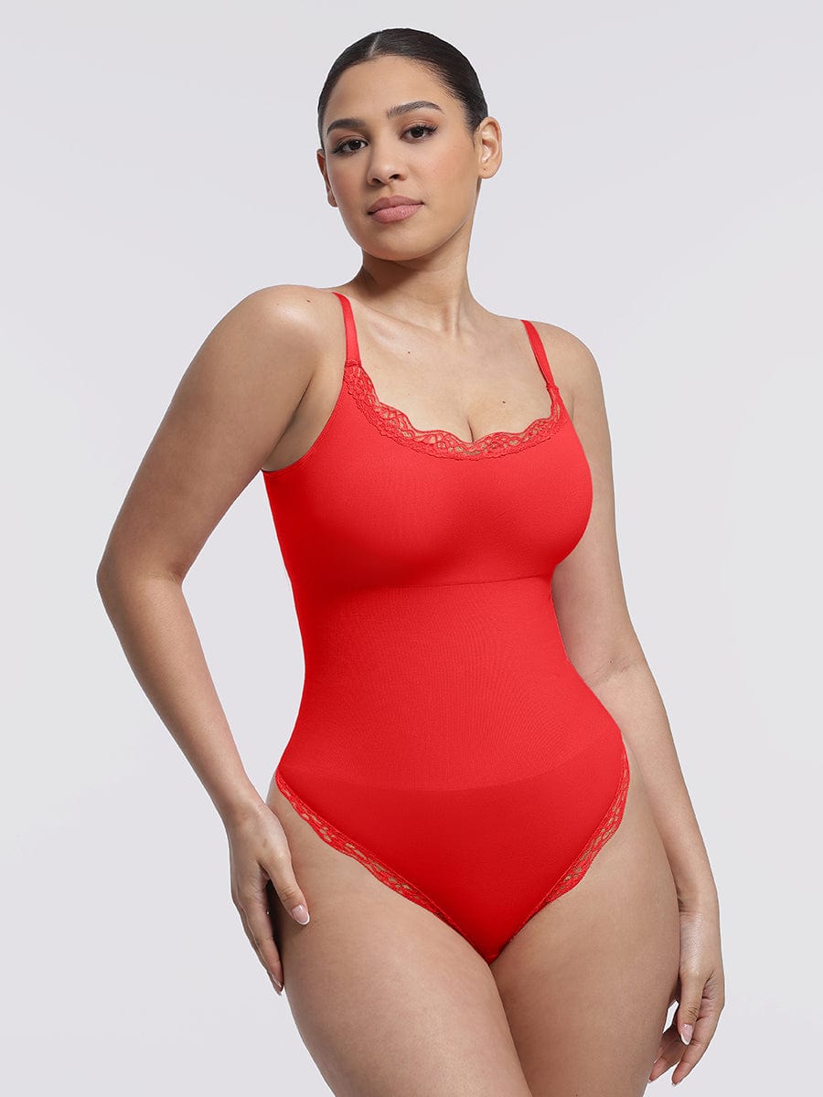 Naadloze Kanten String Bodysuit