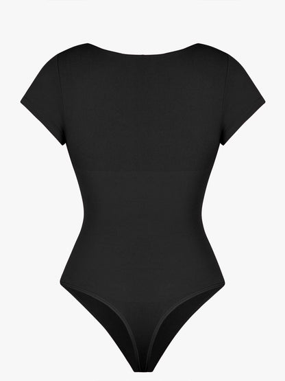 V-hals Sculpting T-shirt Bodysuit