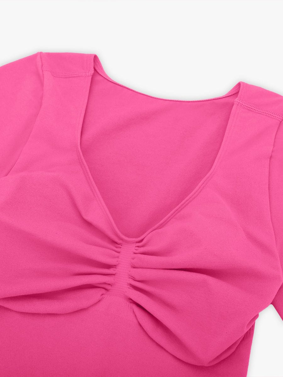 V-hals Sculpting T-shirt Bodysuit