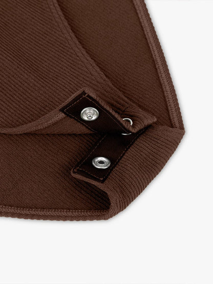 Geribbelde Zip-Front Tank Bodysuit