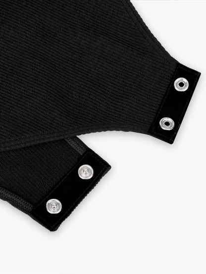 Geribbelde Zip-Front Tank Bodysuit